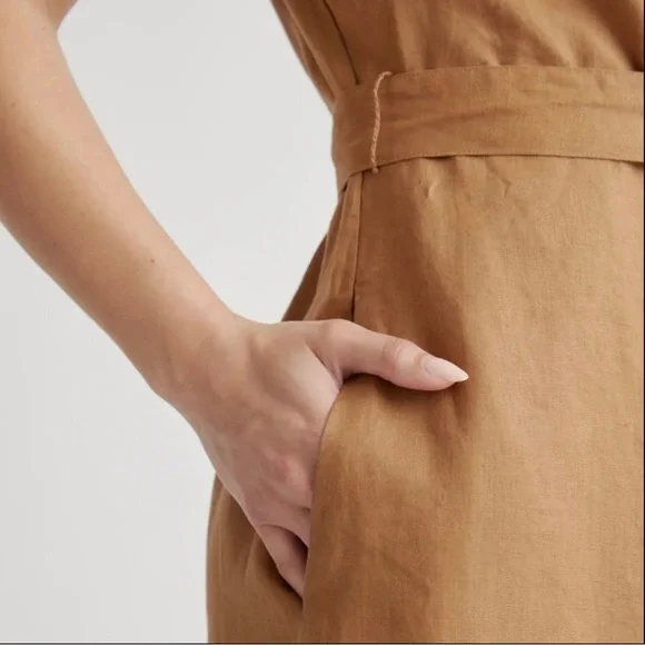 Quince Brown Button-Down Dress - Picture 5 of 8